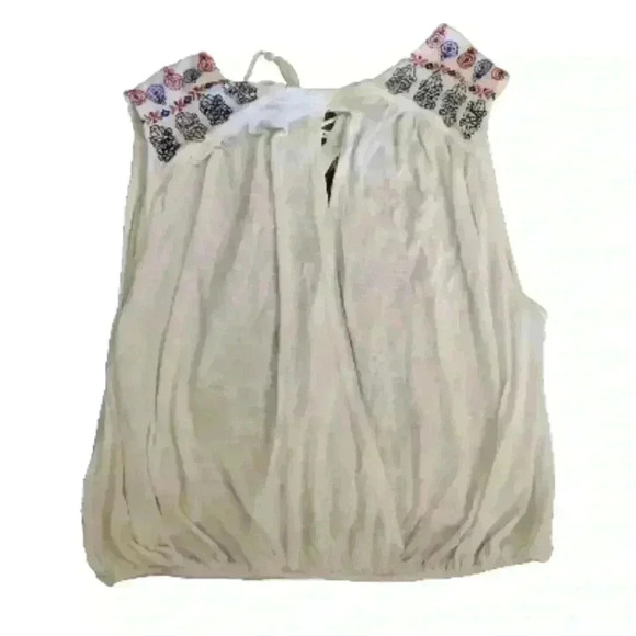 Free People Women’s Boho Embroidered & Embellished Tank Top XS | Festival Chic - Picture 6 of 16